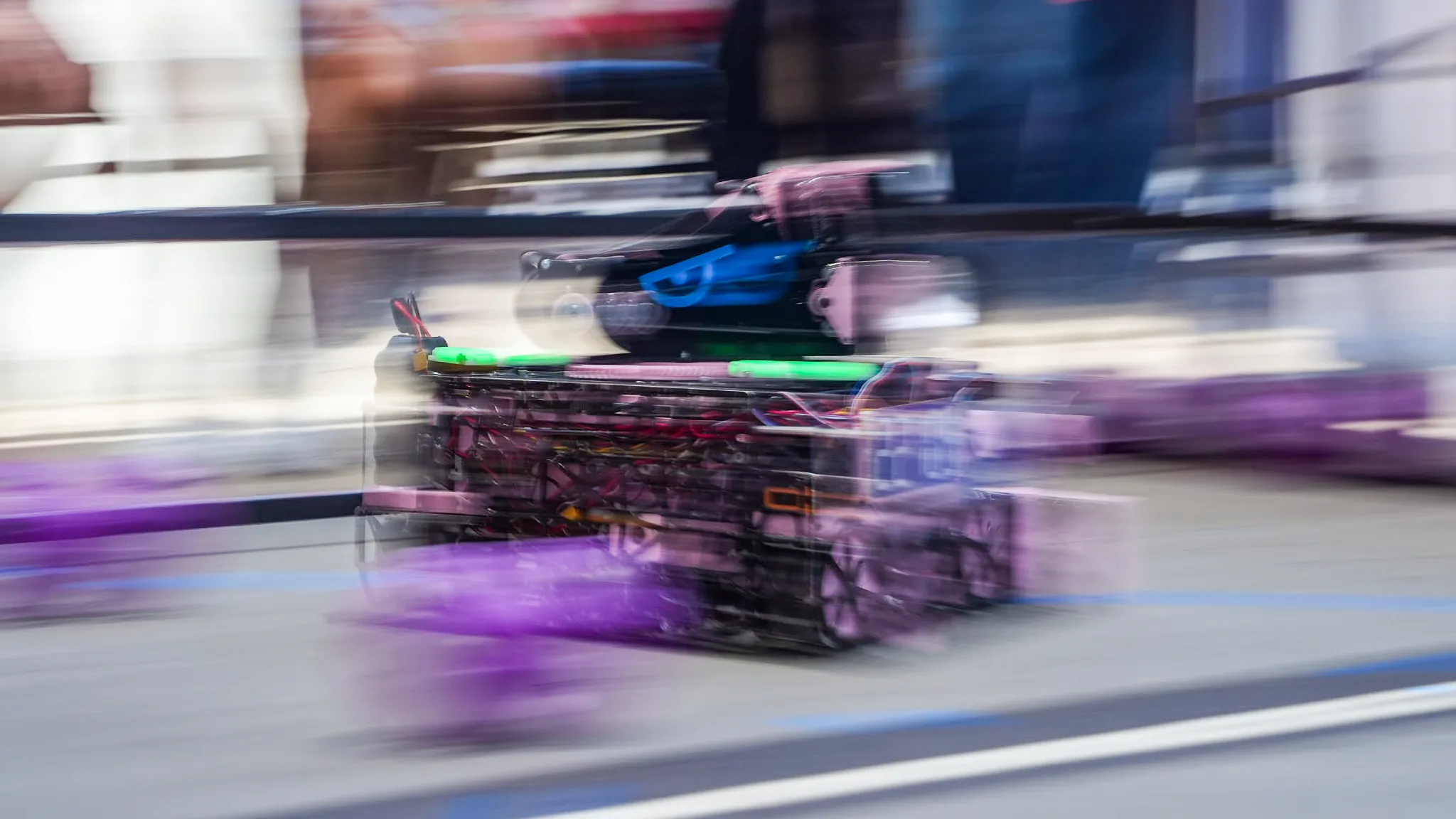 Runtime Terror's robot driving across the field