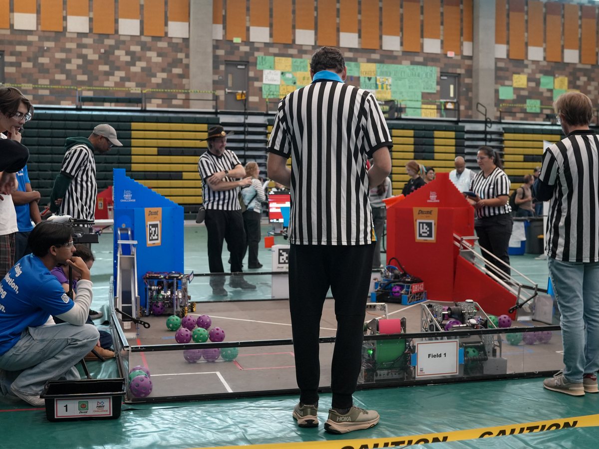Mech-a-Mind's robot on the field during a match